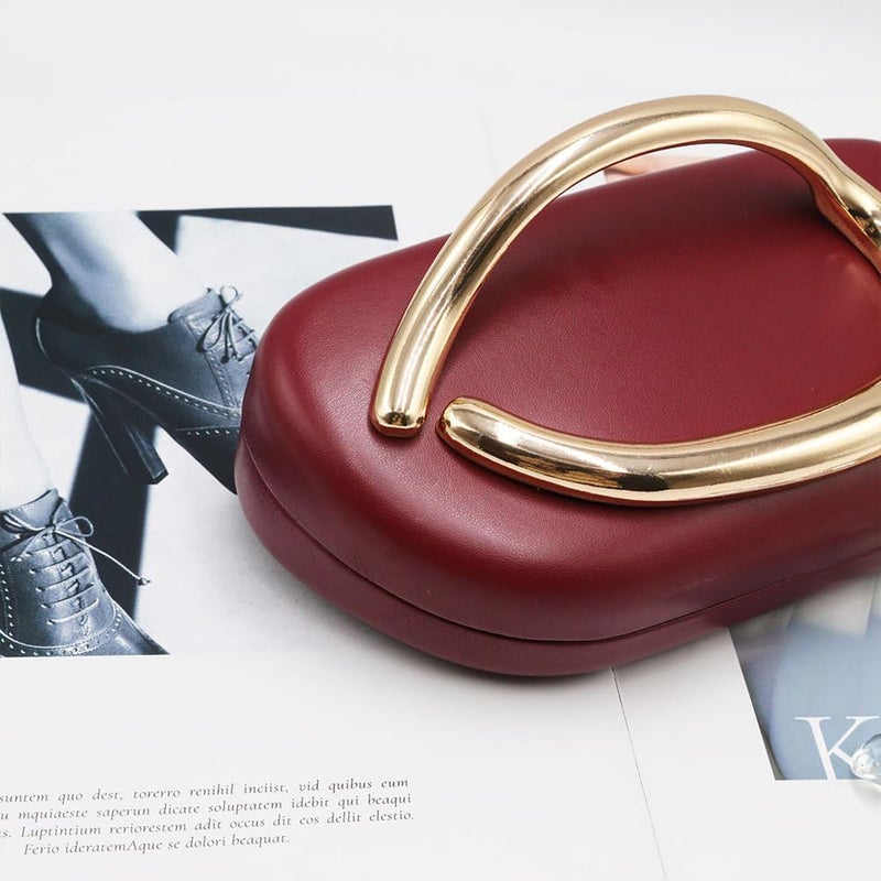CUXVA Acrylic Clutch Purse for Women Classic Round Acrylic Evening Handbag Vintage Metal Handlebars Bag for Wedding Party Prom - Image 4